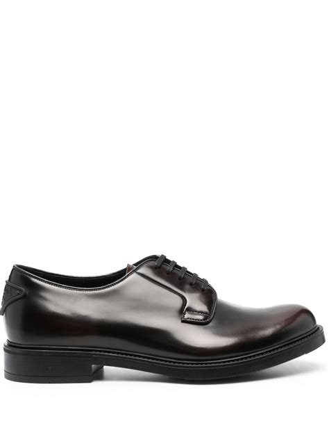 prada rubber derby shoes|prada men's lace up shoes.